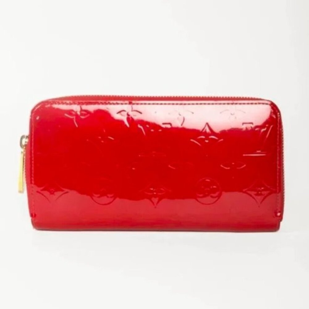 Louis Vuitton Monogram Vernis Red Zippy Wallet